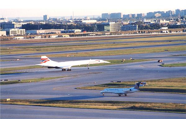 Concorde gets into position for take-off.